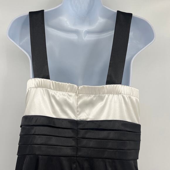 NW Collection Satin Rosette Dress 8 Holiday Old Money Monochrome Audry Hepburn - Picture 6 of 9